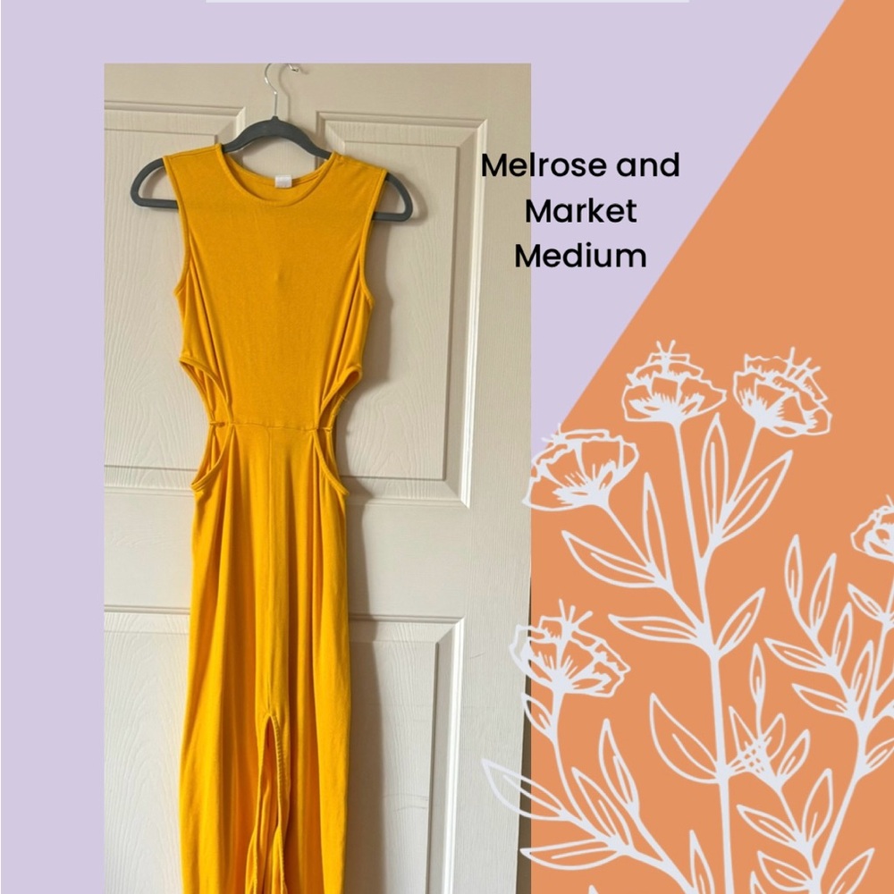 Melrose and Market Yellow Sleeveless Bodycon Maxi Dress